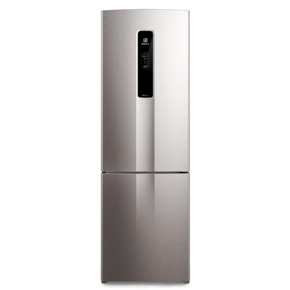 Refrigerador Electrolux de 2 portas com freezer bottom, aço inoxidável, 400 litros, tecnologia Rapid Freeze