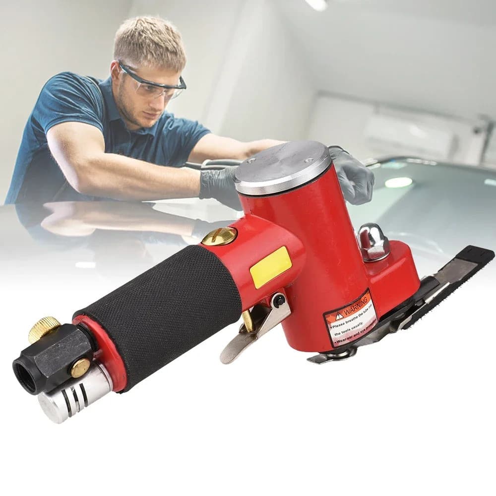 Mini Lixadeira de Linha Reta com 2 Almofadas de Lixamento Lixadeira Orbital Aleatória Pneumática Polidora Manual Operada
