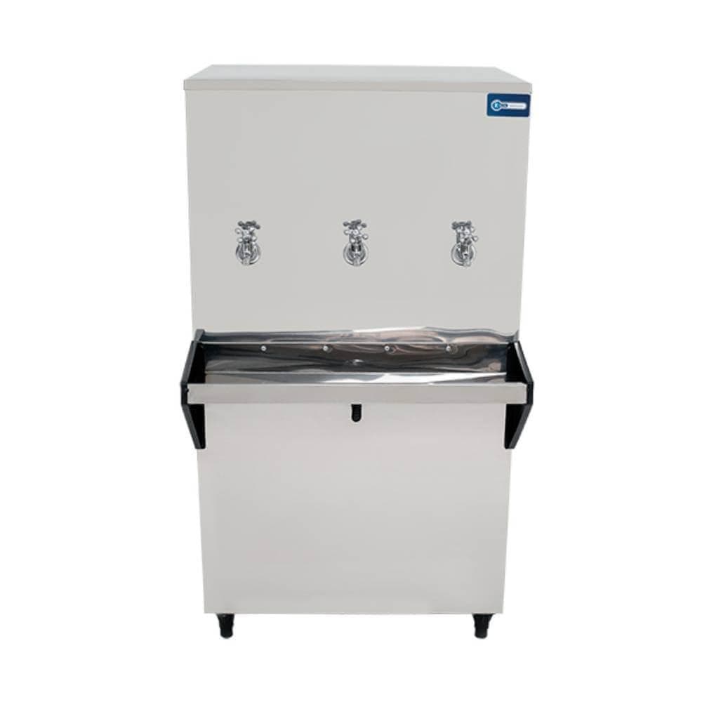 Bebedouro Industrial de Coluna Knox 100 Litros com 2 Torneiras Geladas e 1 Natural Inox - 220V