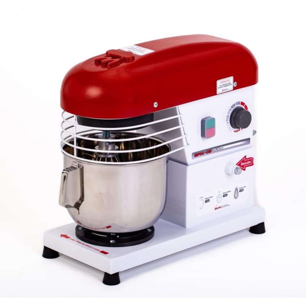 Batedeira Planetária 05 Plus Industrial Branca Maná 5 Litros Bivolt
