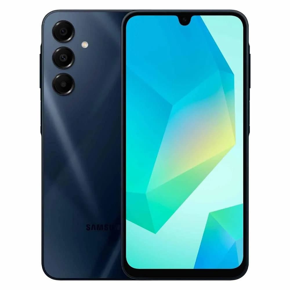 Smartphone Samsung Galaxy A16 5G 128GB Azul Escuro - Exibição frontal e traseira