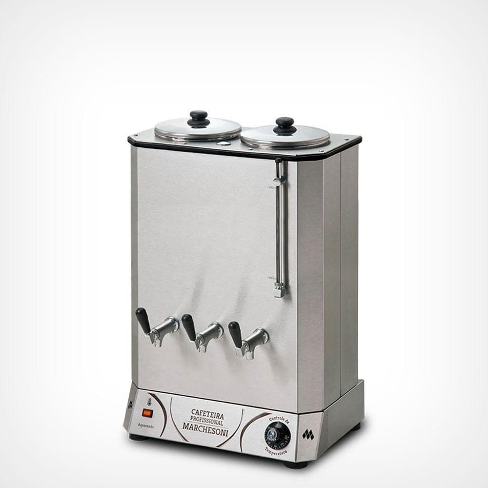 Cafeteira Profissional Marchesoni 16 Litros em Aço Inox com Dois Recipientes