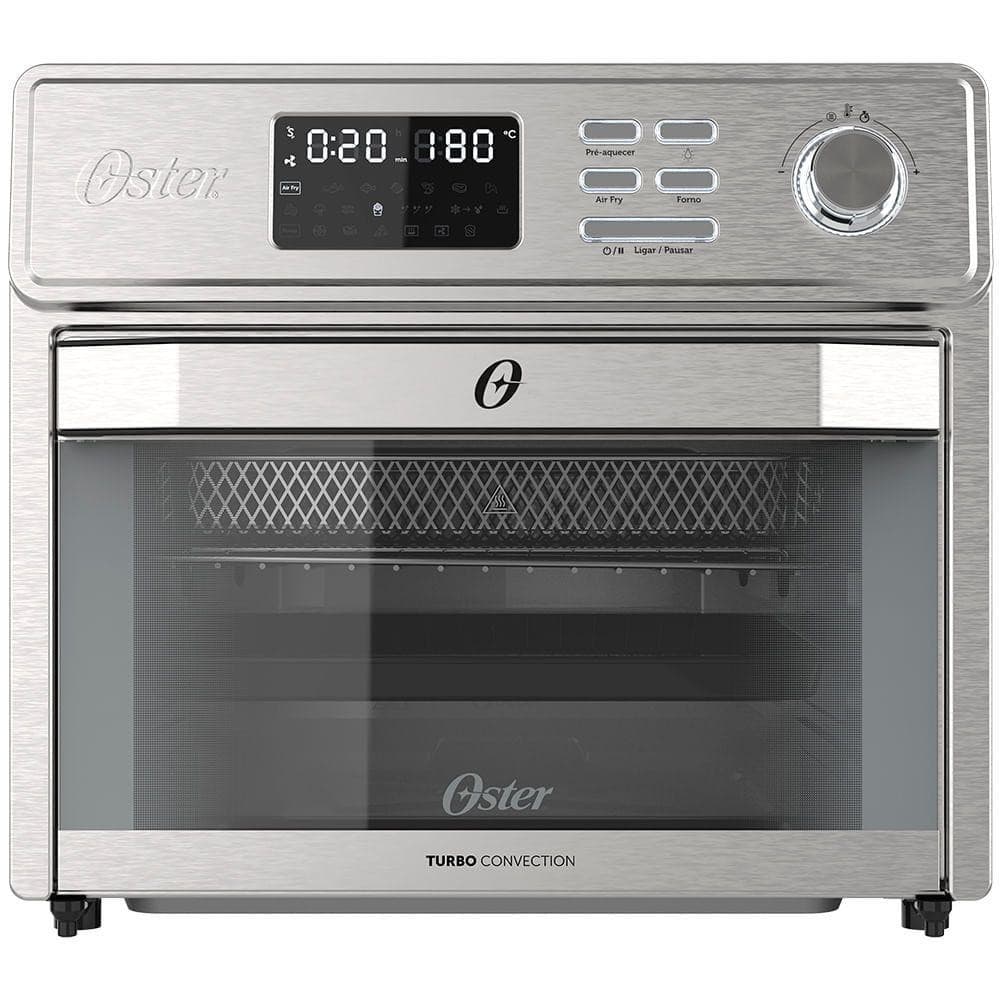 Forno e fritadeira Oster de 25L, multifunções 10 em 1, 110V, aço inoxidável