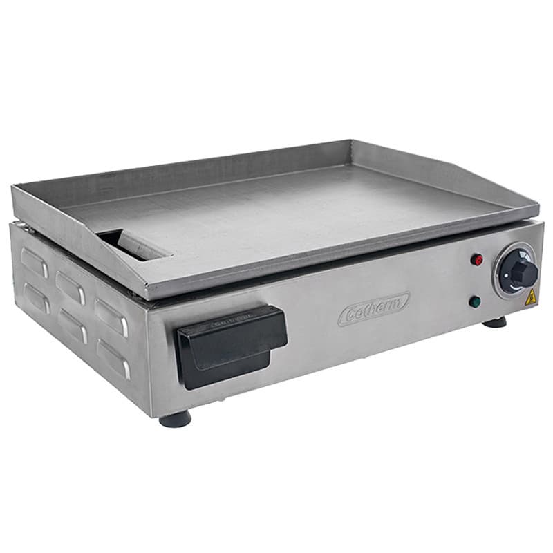 Chapa elétrica grill 50x35 1600W aço inoxidável 110V 127V Cotherm 2321 profissional