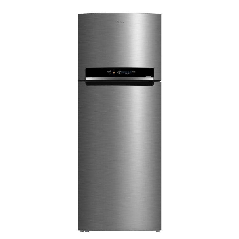 Refrigerador Midea Frost Free Duplex 491L Inverter Inox Bivolt MD-RT650EVK463 em aço inoxidável