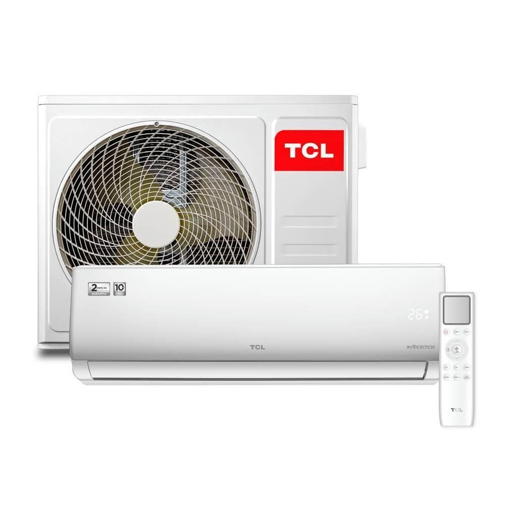 Ar condicionado split inverter TCL Elite G2 34000 BTUs branco, com controle remoto.