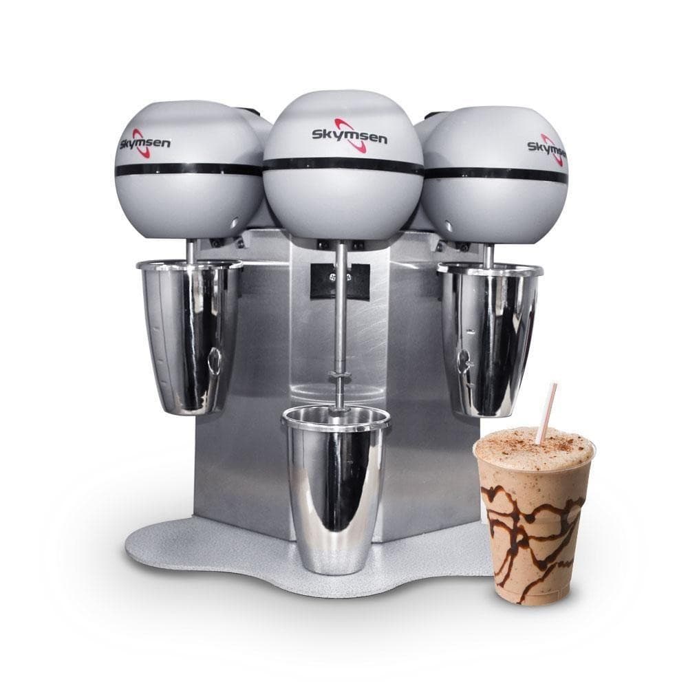 Batedeira de Milk Shake Skymsen com Três Hastes em Aço Inox
