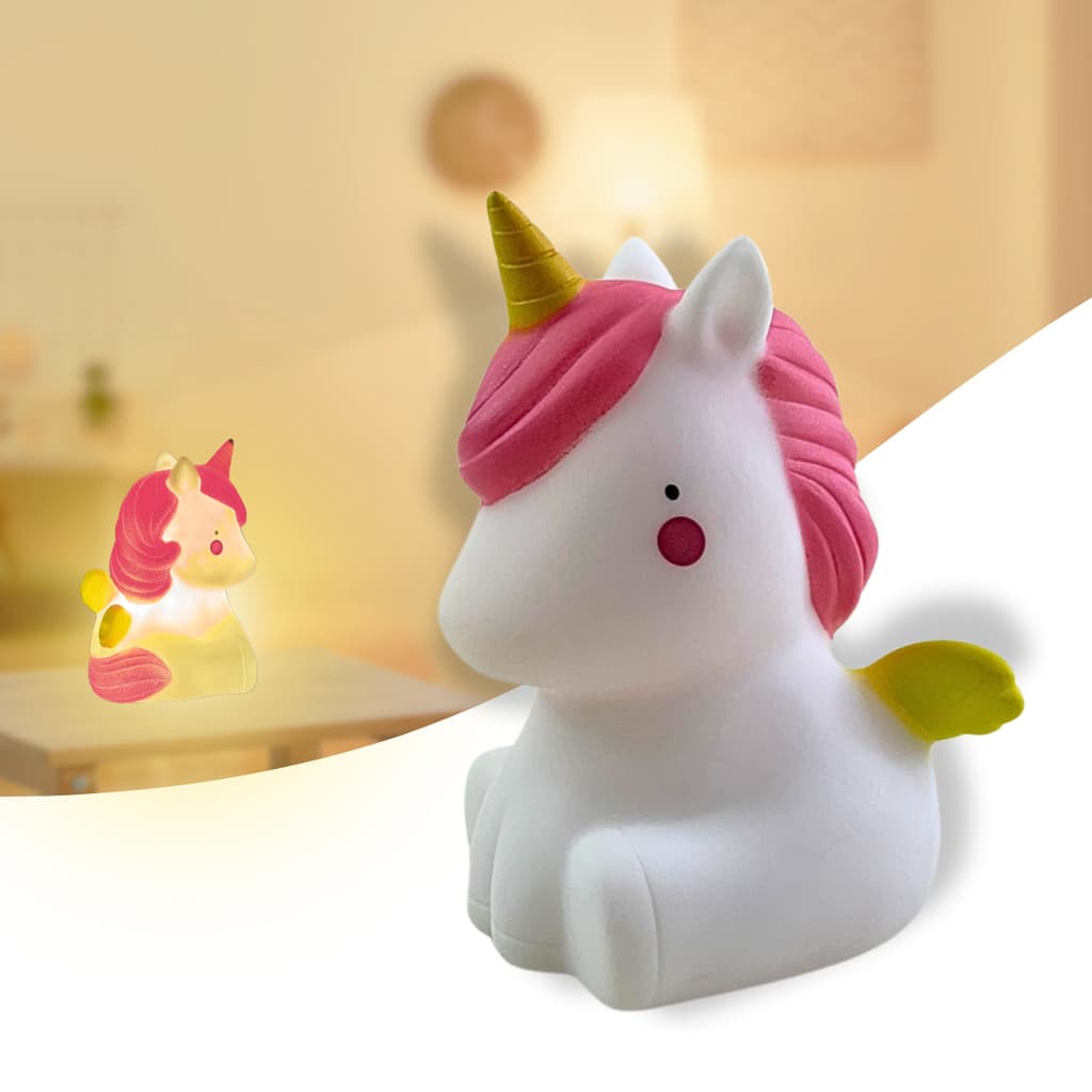Luminária Infantil Unicórnio 3D abajur Noturno Mesa quarto decoração infantil rosa magico bebê decor