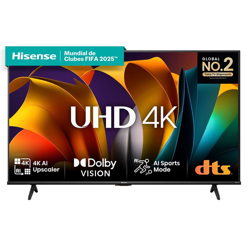 Smart TV Hisense 50 Polegadas 4K DLED com base fina e logotipo Mundial de Clubes FIFA 2025