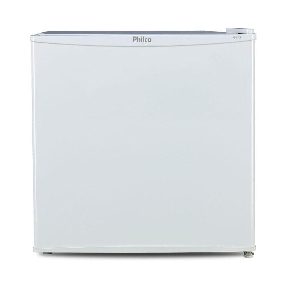 Frigobar Philco PFG50B 45L 110V branco em pé com porta de vidro