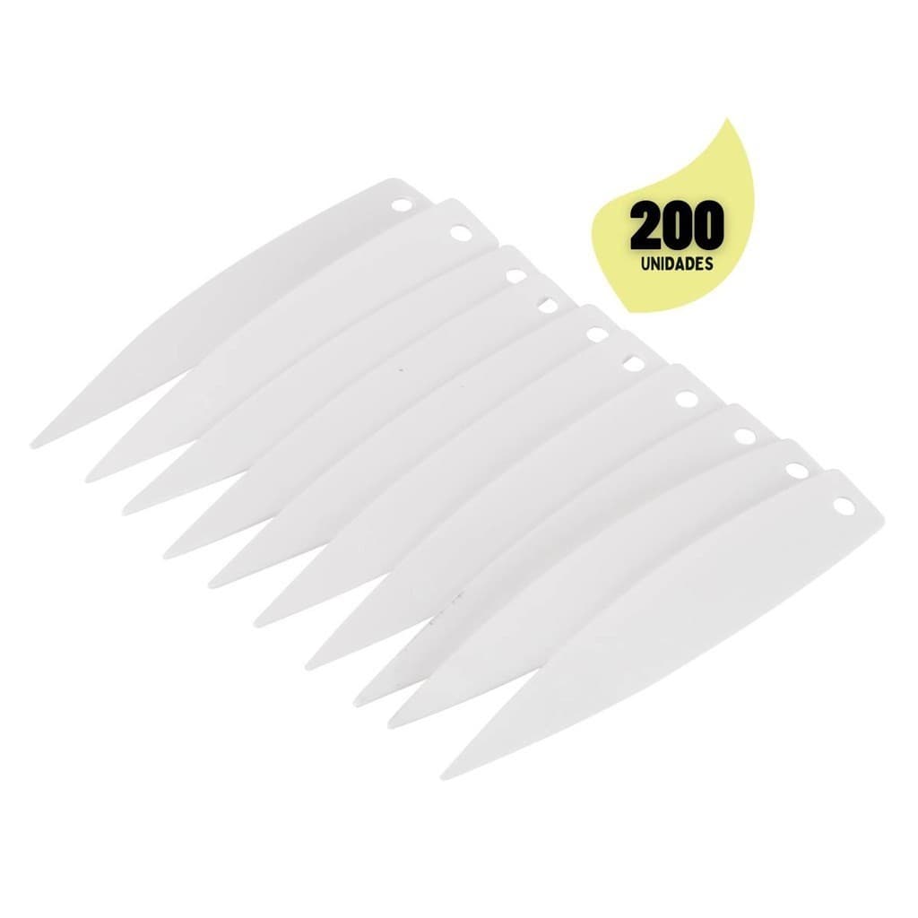200 etiquetas brancas TOP GARDEN para identificação de plantas