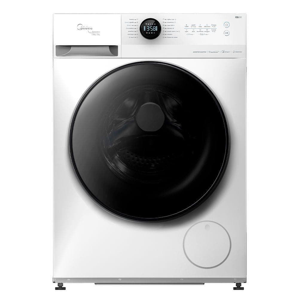 Lavadora e secadora de 13 kg branca, frontal, Midea Healthguard Conectada MF200D130WB/WK-01