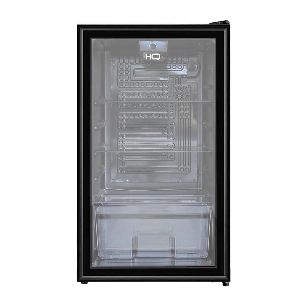 Frigobar expositor vertical HQ vidro duplo 95 litros preto HQ-95FBPV 220V