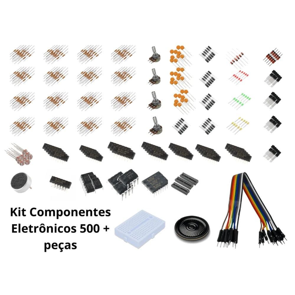 Kit de Componentes Eletrônicos para iniciante 500+ peças