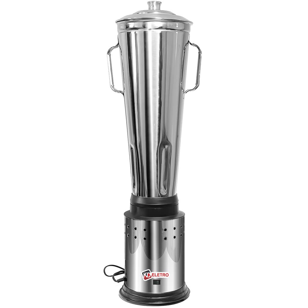 Liquidificador Industrial  Baixa Rotação 10 Litros Preto e Prata com Jarra de Aço Inox Bivolt