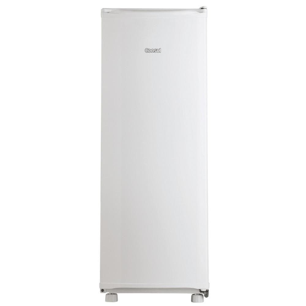 Freezer vertical branco Consul 121L com degelo manual, 110V, frontal