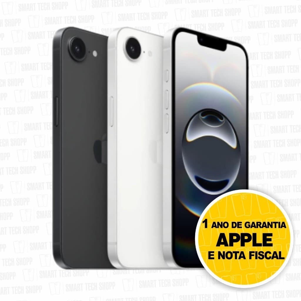 iPhone 12e em preto, branco e prata com garantia Apple e nota fiscal