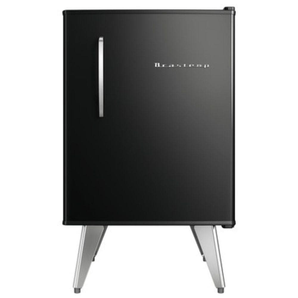 Frigobar Brastemp Retrô 76L Preto com design retrô e porta de vidro