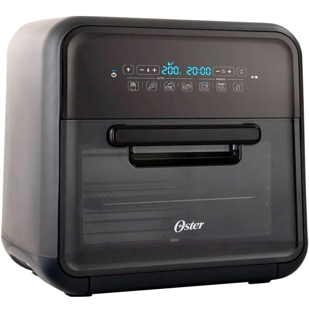 Fritadeira Oster Super Fryer 10L 3 Em 1 220V preta com display digital e controles