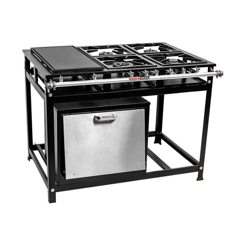Fogão Industrial 4 Bocas com Chapa e Forno 55L Gastromixx