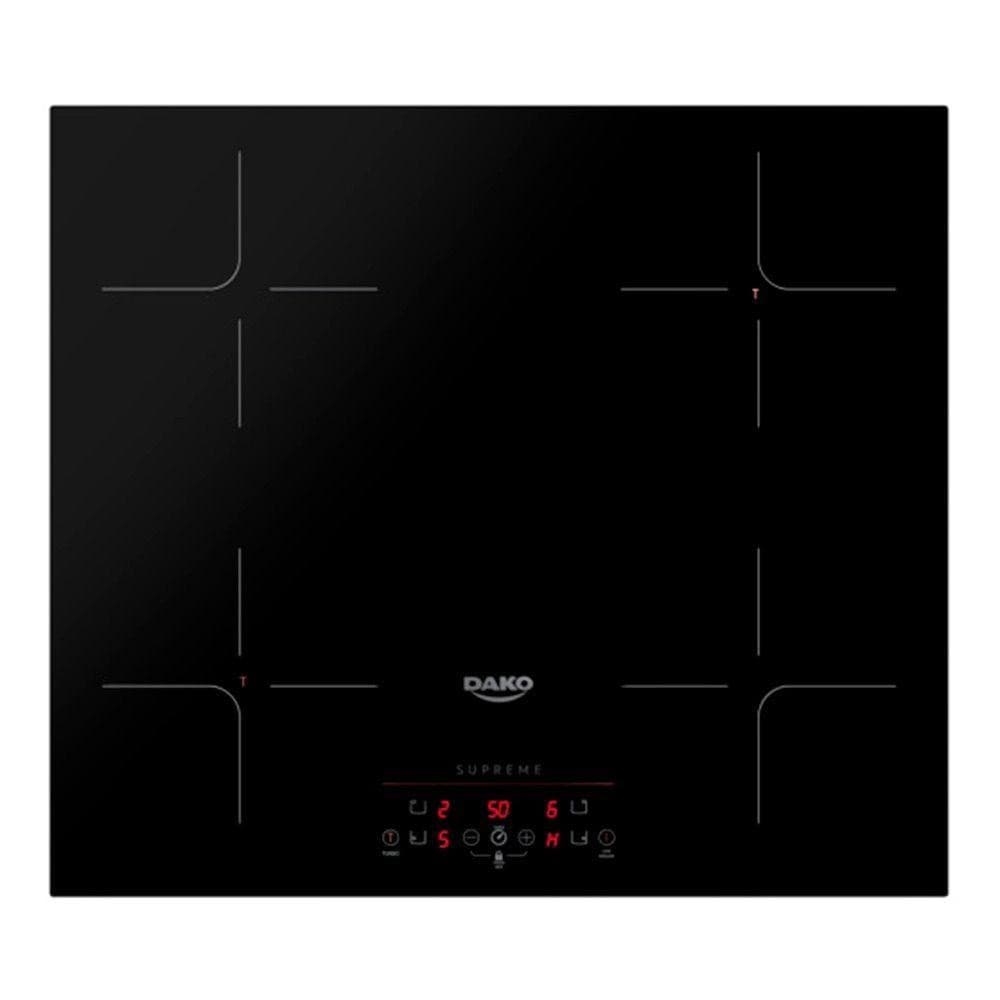 Cooktop de indução 4 bocas preto Dako Supreme com trava de segurança