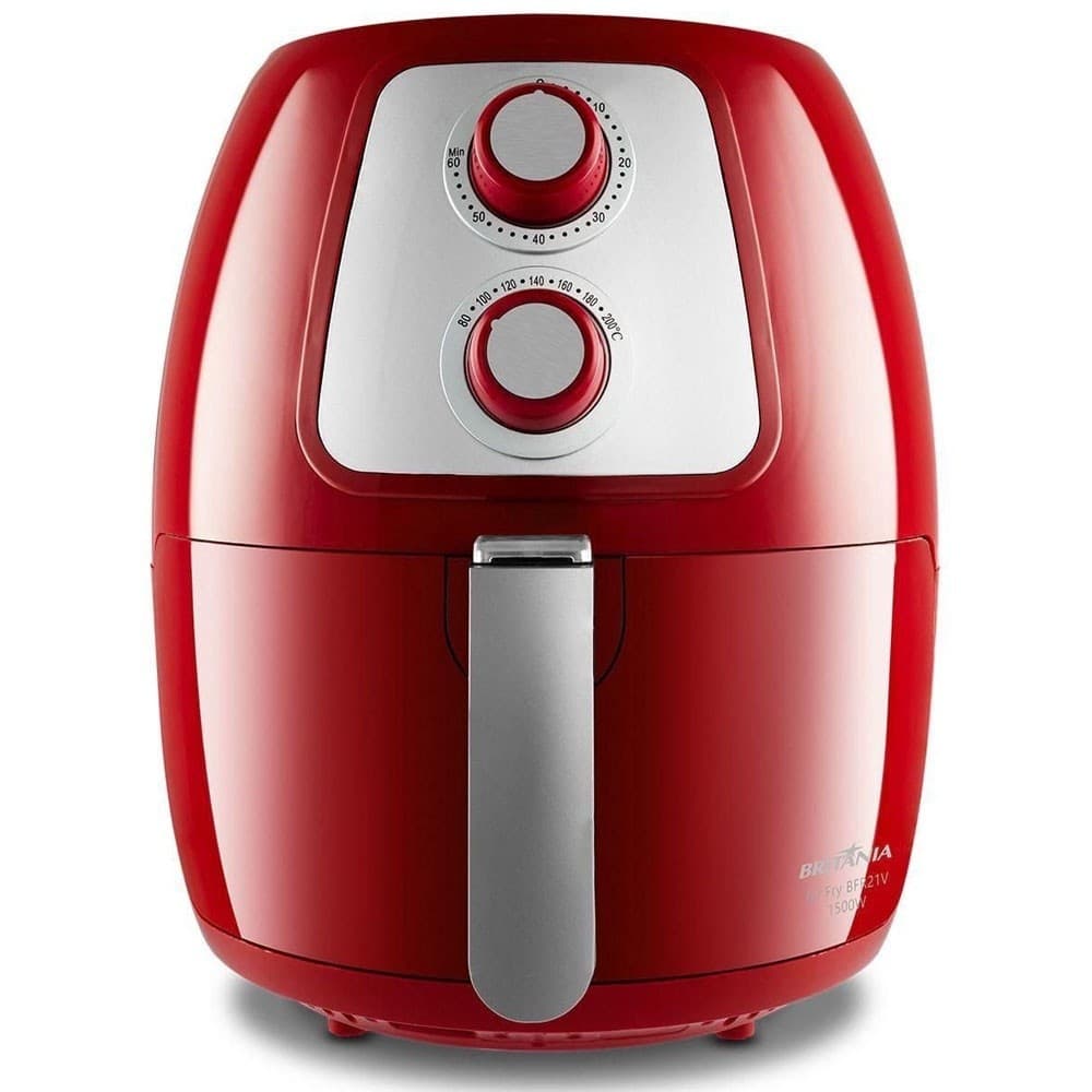 Fritadeira Elétrica Air Fry Britânia 4L Vermelha - 1500W 220V