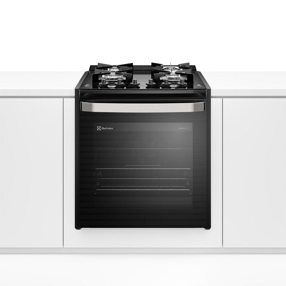 Fogão de Embutir Electrolux Preto com 4 Bocas, Grelha e VaporBake