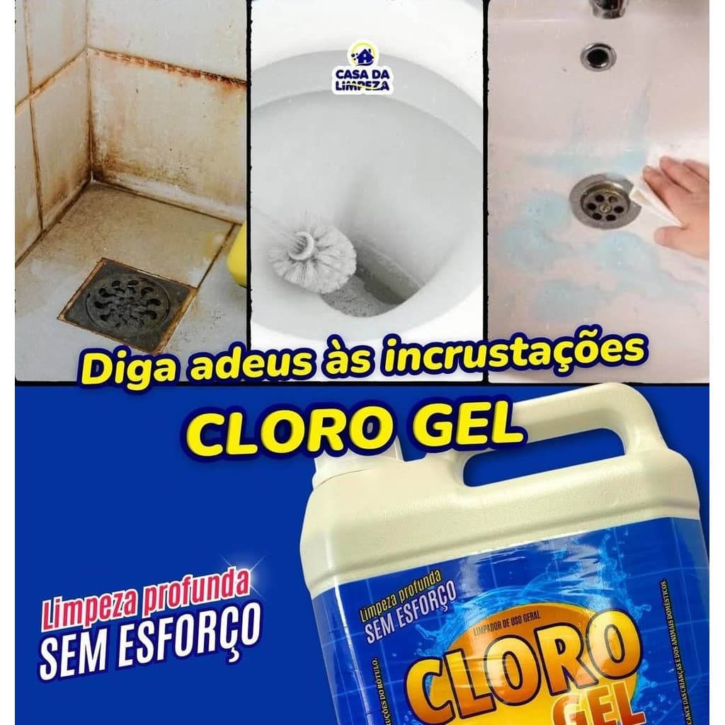 Produto de limpeza Cloro Gel Limpeza Profunda 5l