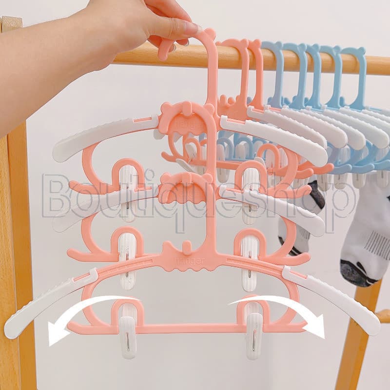 Cabides De Roupas Infantis Com Clipe-Suporte Organizador De Guarda-Roupa-Rack De Secagem Íntimas De Toalha-Prateleira Su