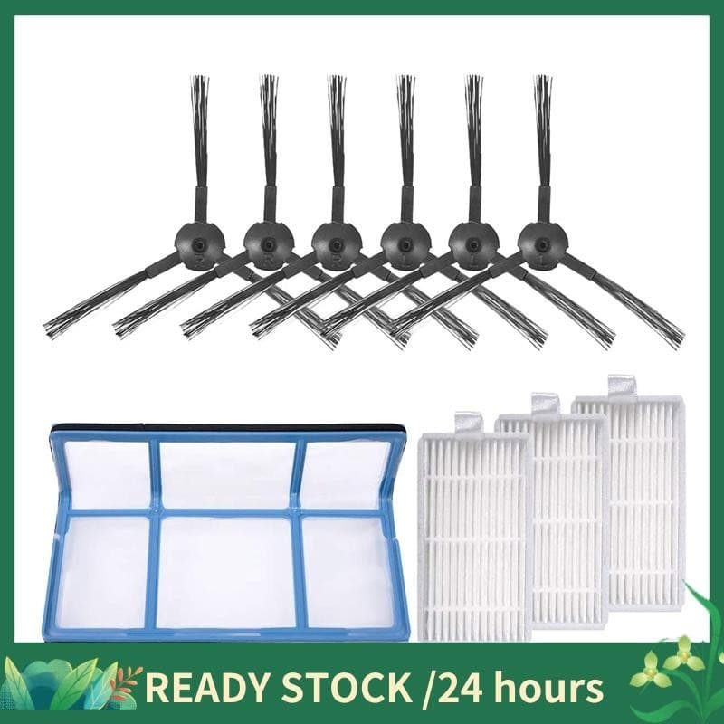 Substituição Para O Aspirador De Pó ILIFE V3 V3S V5S V5S V5S Pro Robot , 1x Filtro Primário + 3x Filtros + 6x Escovas Laterais