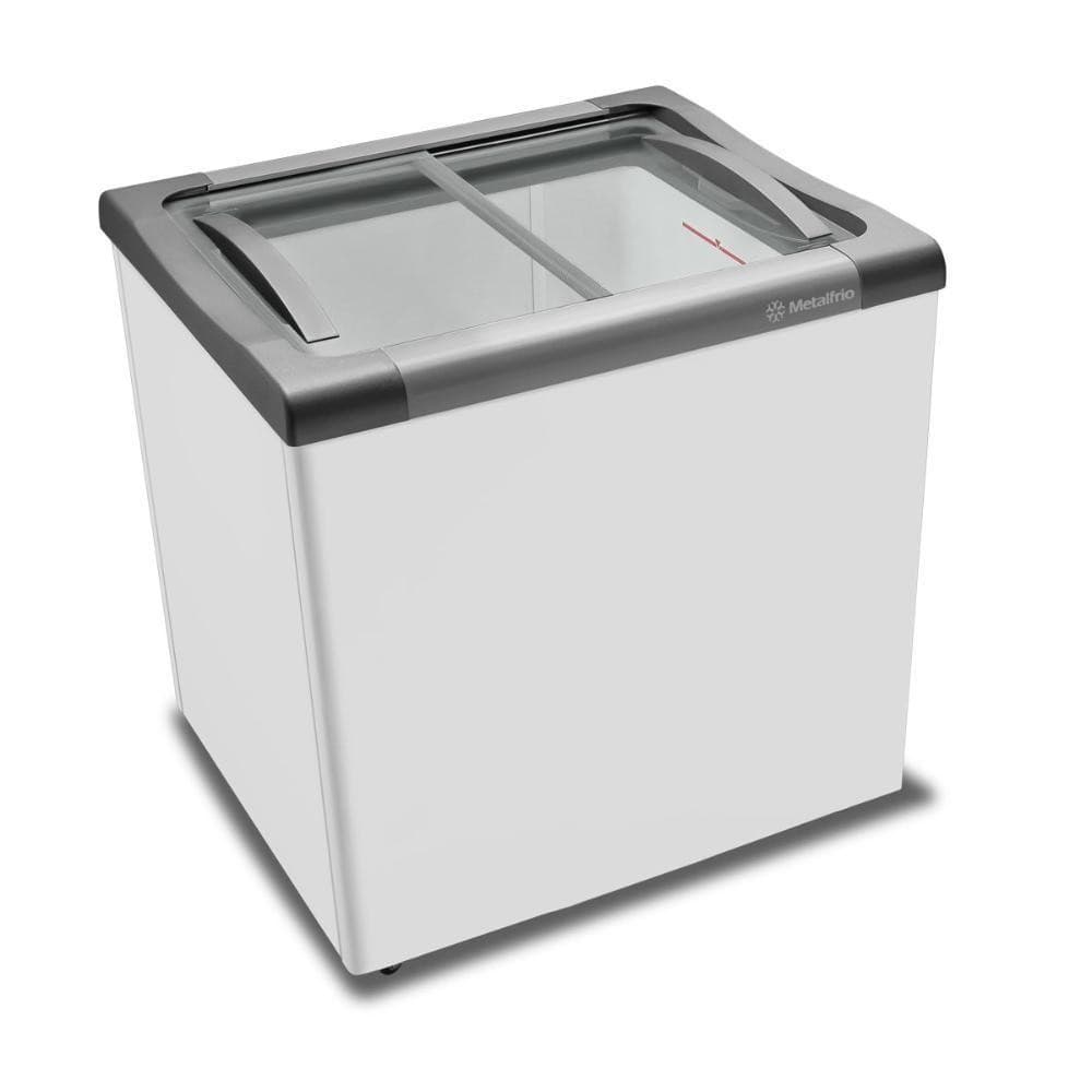 Freezer horizontal com tampa de vidro 144l, Metalfrio, 220v