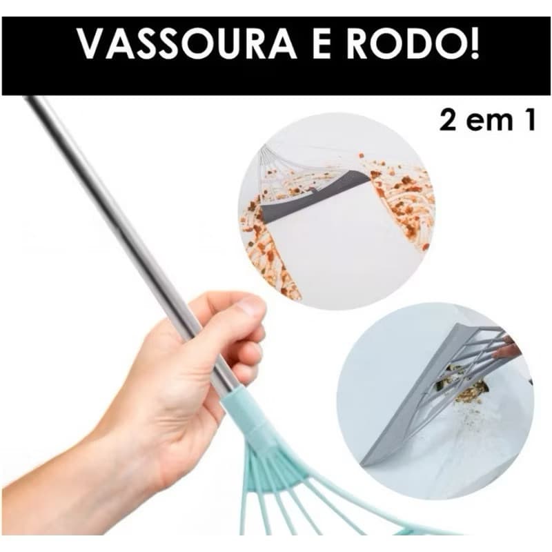 Rodo mágico vassoura mágica 2 em 1 Vassoura Mágica Rodo Tira Pelo Limpa Vidro Silicone-envio imediato