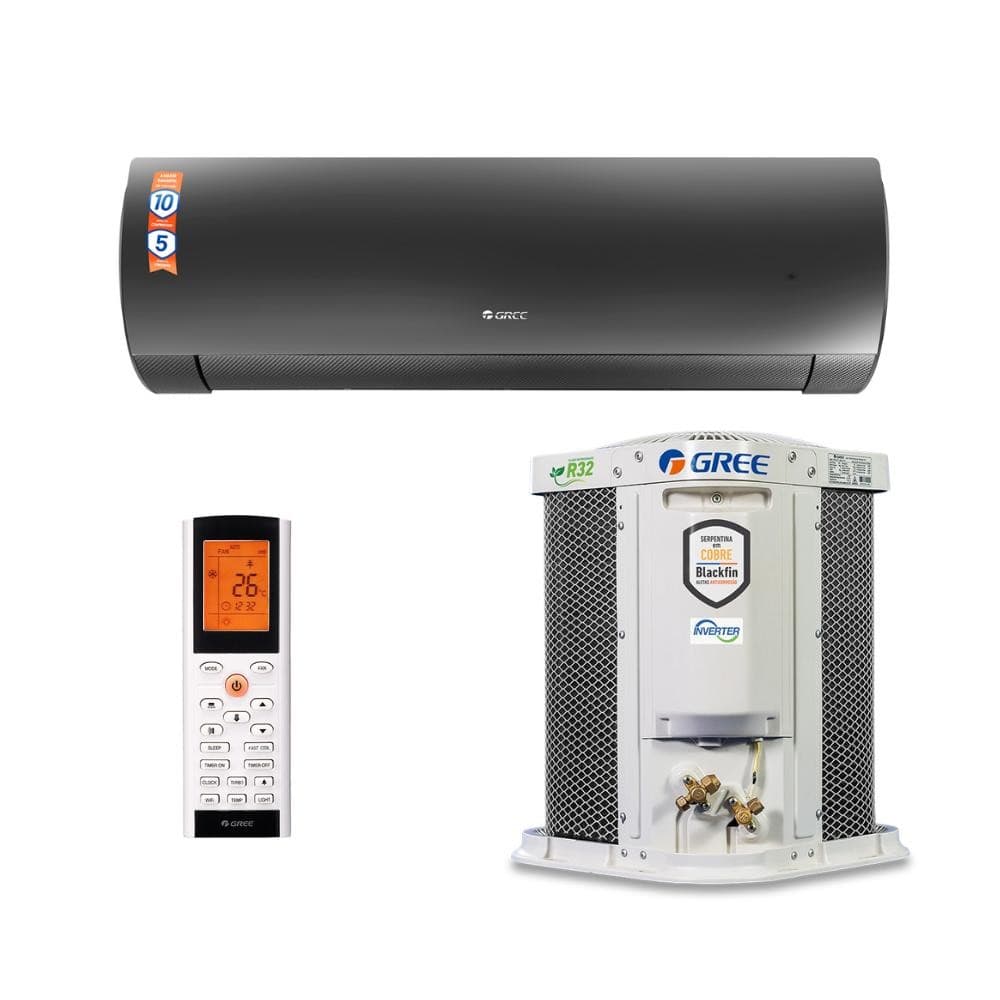 Ar Condicionado Inverter Gree G-Diamond Auto 9000 Btus com Controle Remoto e Condensador