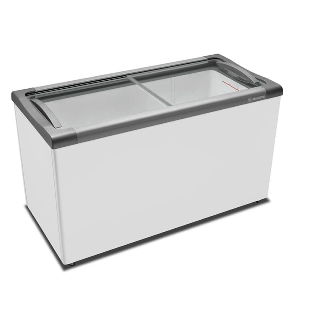 Freezer de sorvete horizontal branco 399 litros Metalfrio