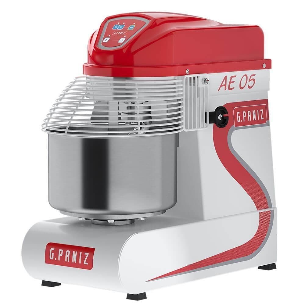 Amassadeira espiral G.Paniz 5 kg monofásica 3 velocidades epóxi 220V modelo AE 05 vermelho e branco