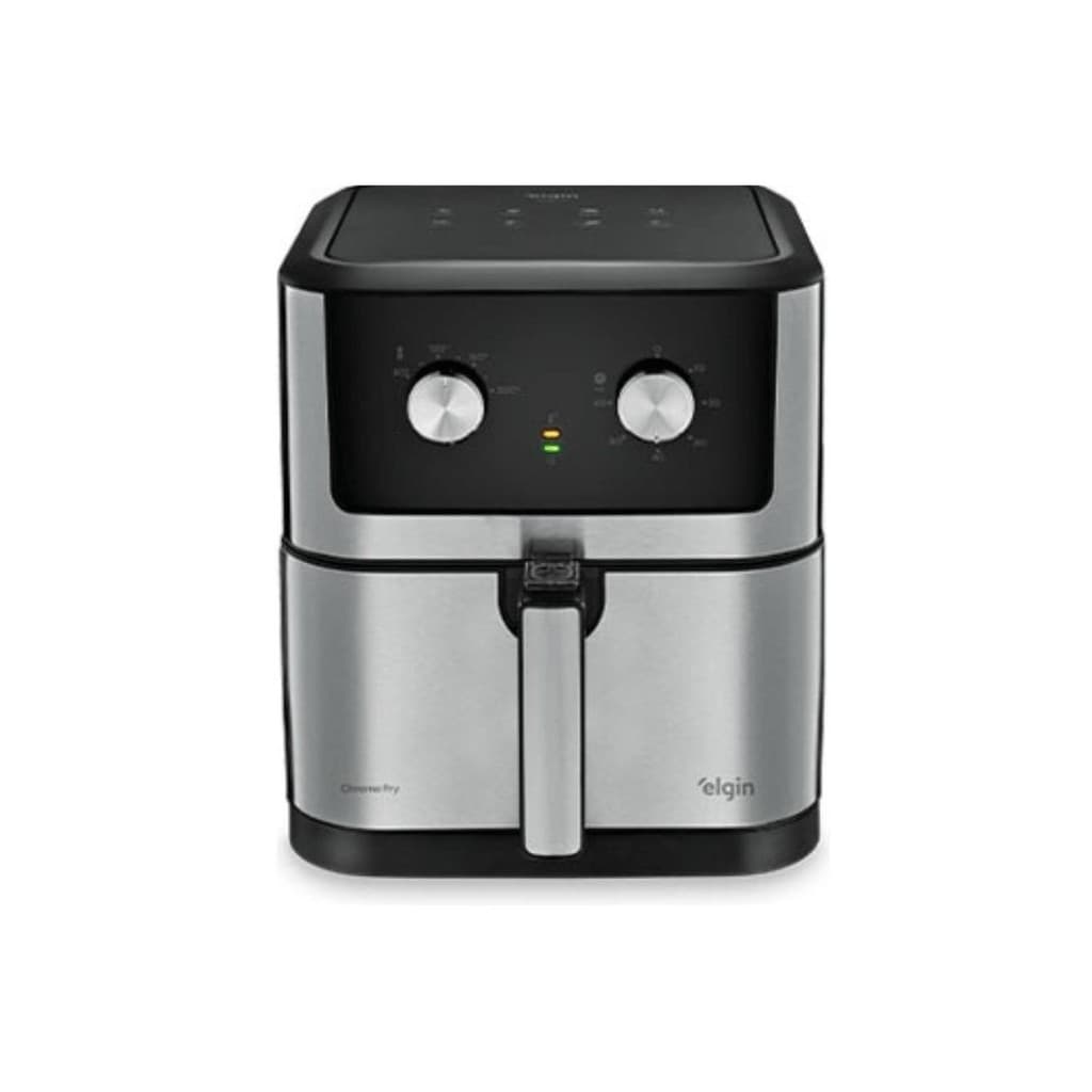 Fritadeira Air Fryer Elgin AFC80 8L com controles frontais e logotipo Elgin