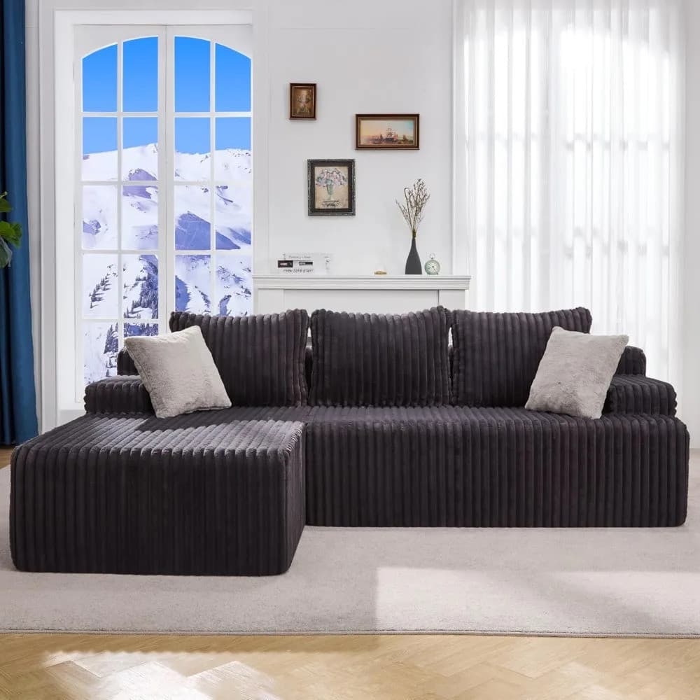 [NEW] Sofá Seccional Modular Limitado Sofás em L Sofá Modular de 3 Lugares Sofás Seccionais de Espuma de Memória para Sa