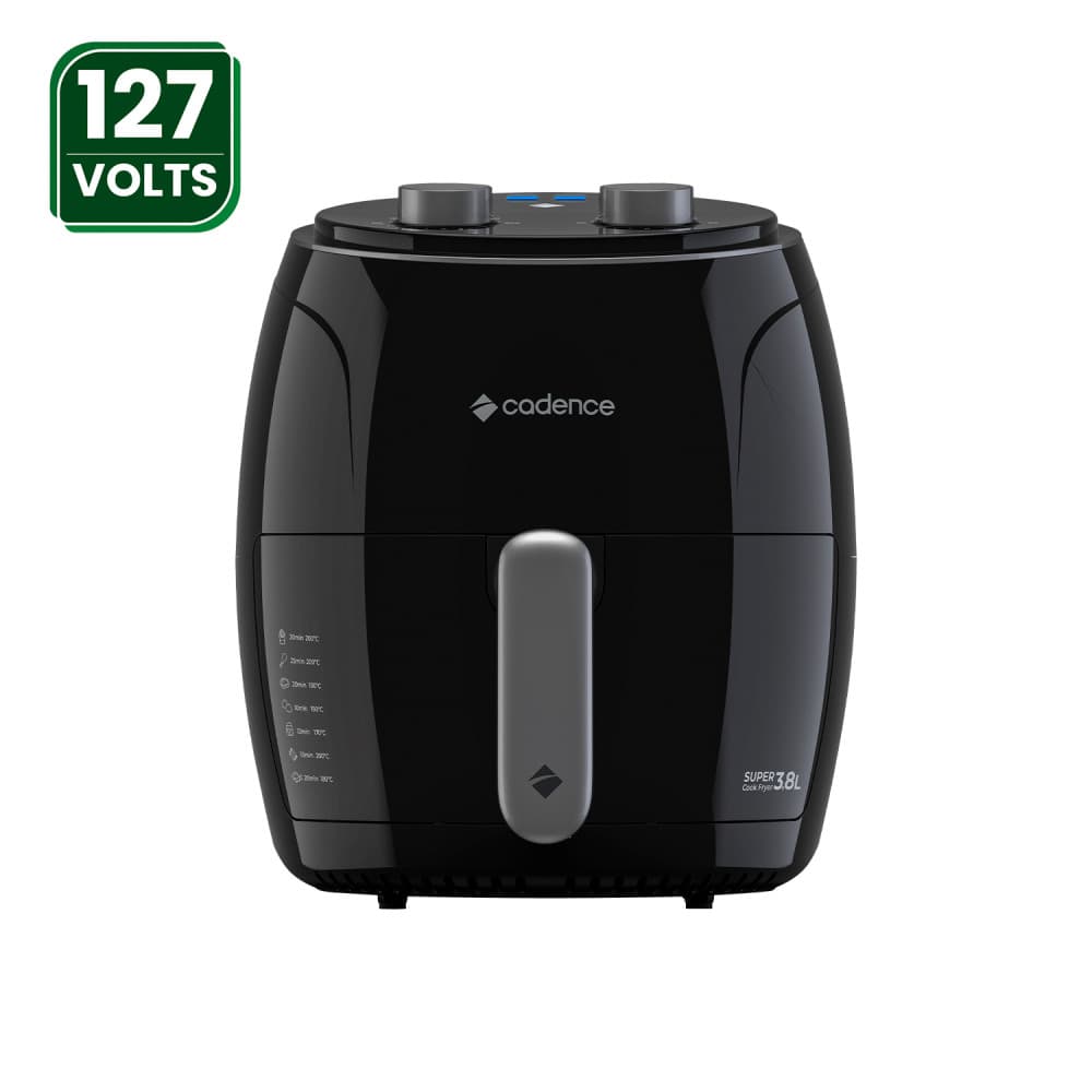 Fritadeira Elétrica Air Fryer 3,8L 127V Preta Cadence Super Grill