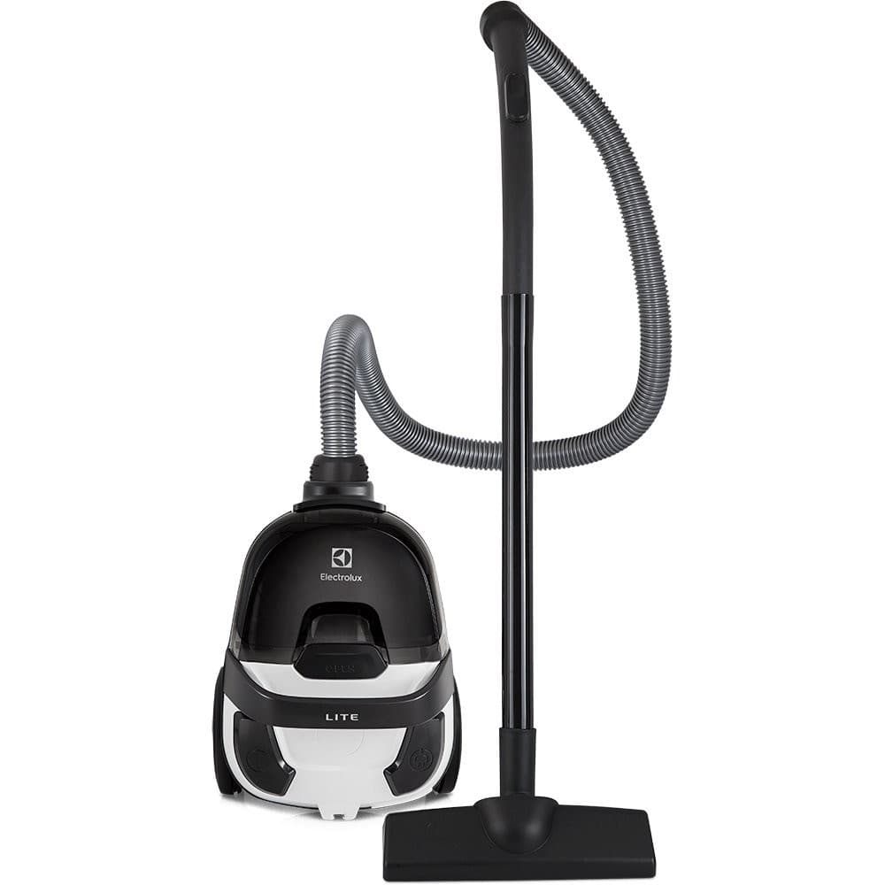 Aspirador de pó sem saco Electrolux Lite 1400W, preto e branco, com tubo flexível