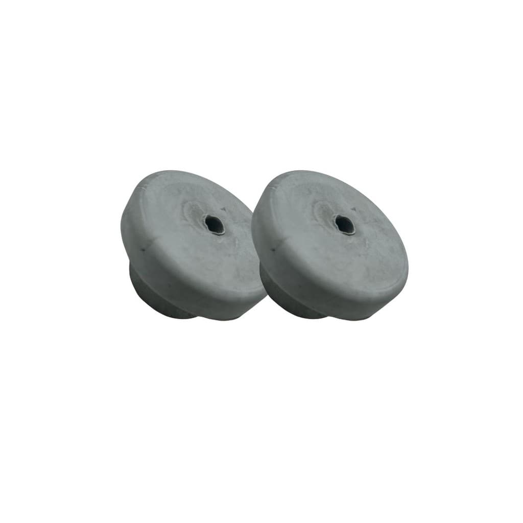 Kit 2 ponteiras de encosto de borracha cinza para piscina