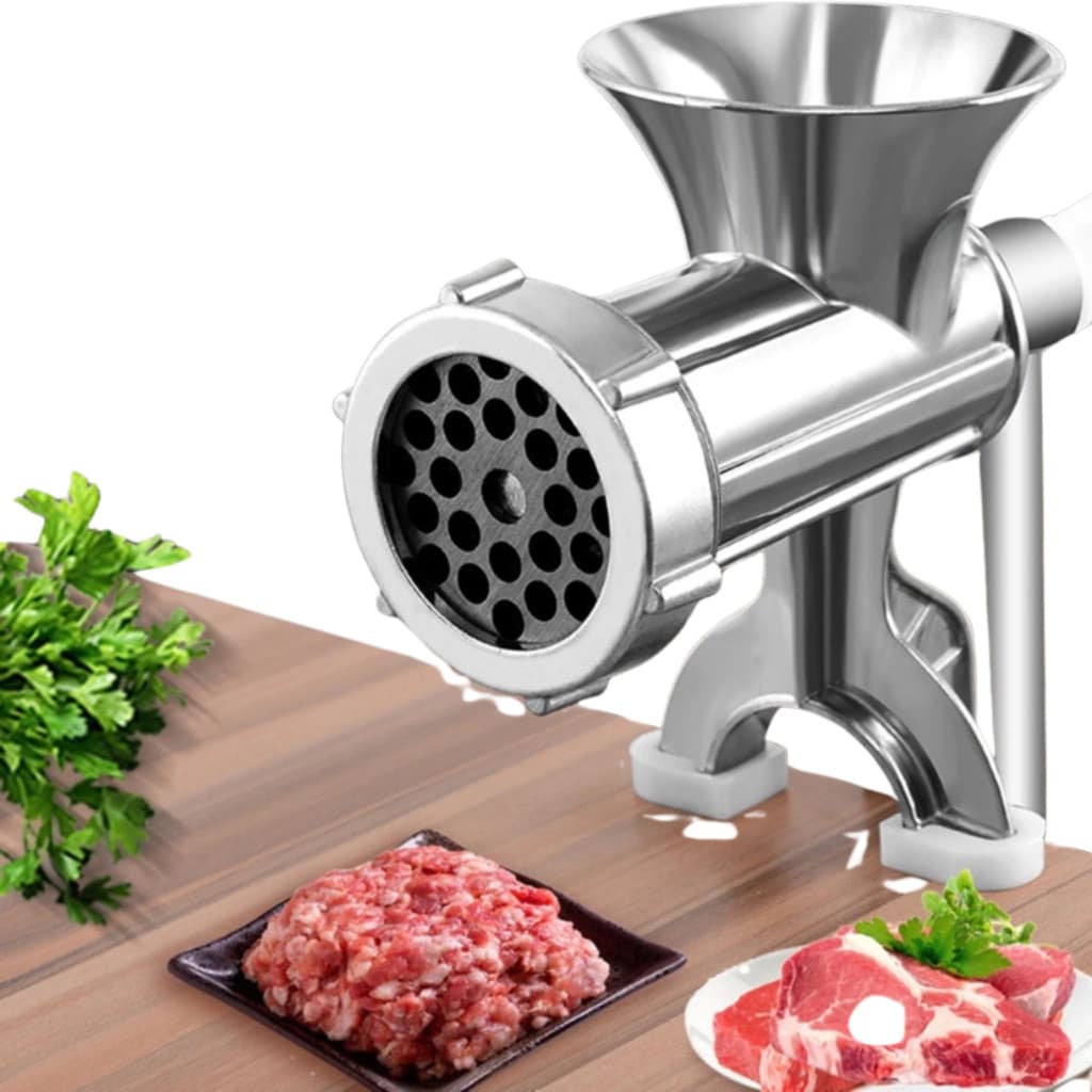 Máquina para moer carne manual portátil em aço inox