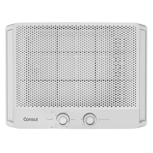 Ar condicionado de janela Consul branco com controles e logo