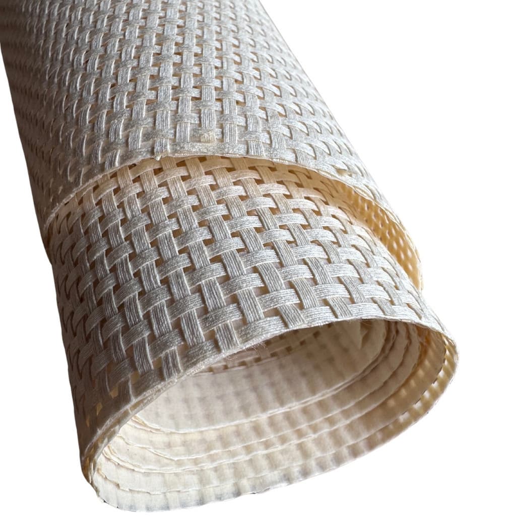 Palhinha Indiana Quadriculada Palha Índia Tela Rattan Forro Fibra Natural Algodão 50cm