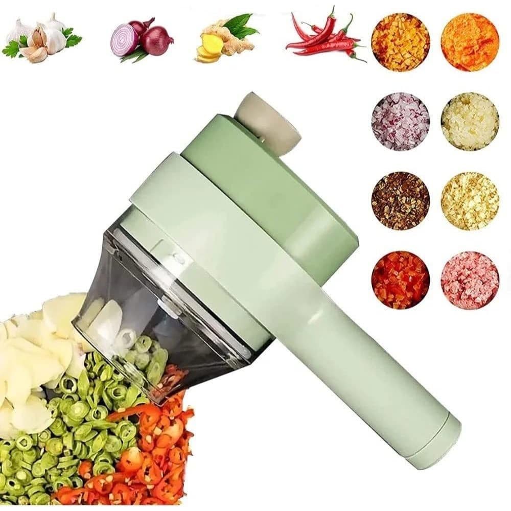 Cortador Elétrico De Legumes 4 Em 1 Sem Fio Alho Com Carregamento USB Triturador Durável Ferramenta De Cozinha Qualidade