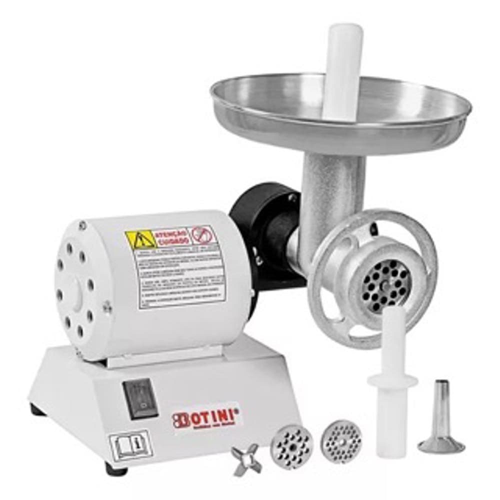 Moedor de carne elétrico Botini B09 para legumes e temperos, bivolt, com acessórios