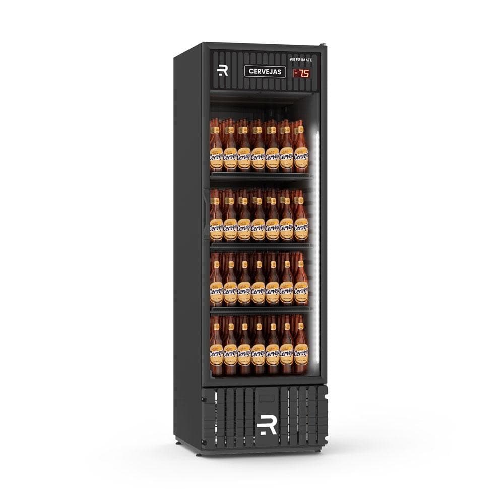 Visa Cooler Cervejeiro Porta de Vidro -7,5 a 2 ºC 570L VCCE570PVPP Preto/Preto 220V - Refrimate