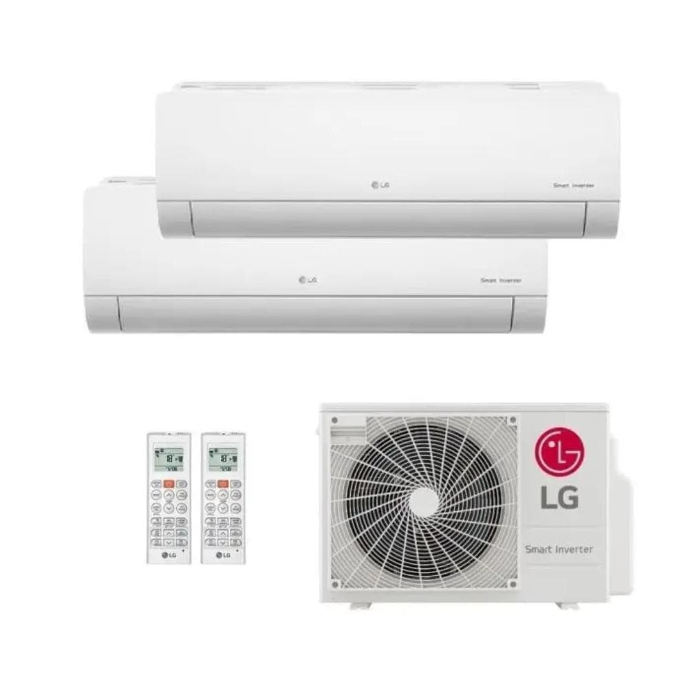 Sistema de ar condicionado bi-split inverter LG 16.000 Btus com controles remotos