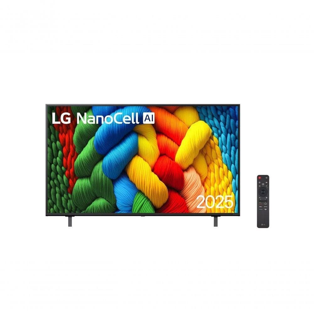 Smart TV LG NanoCell AI NANO80 86 polegadas com tecnologia AI e NanoCell, imagem vibrante de fios coloridos