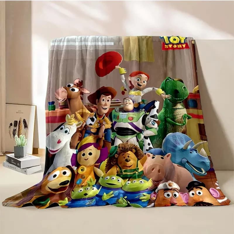 Cobertor de desenho animado Toy Story, quente, macio e fofo, tamanho king, cobertor de luxo para crianças e adultos, cob