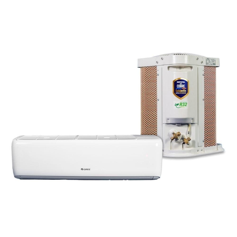 Ar-condicionado split Gree G-Top Auto Inverter 24000 BTUs com unidades externa e interna brancas
